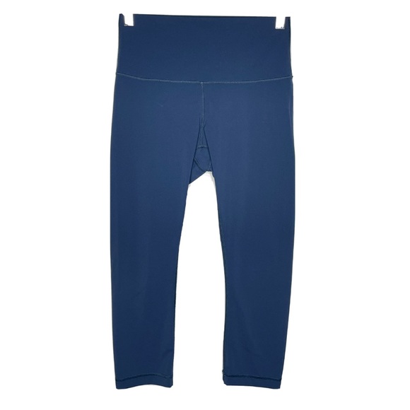 Lululemon Wunder Under Crop High Rise Full On Luxtreme Leggings True Navy Size 6 - Picture 3 of 7